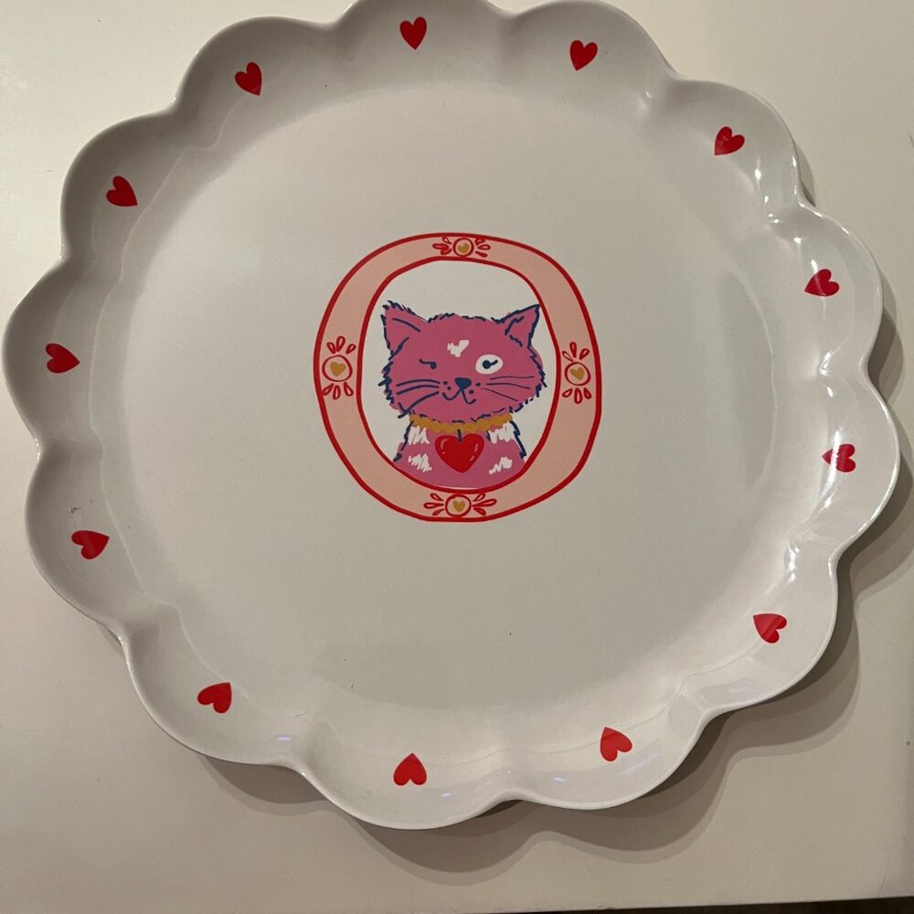 Cat Themed Dinner Plate  (Set of6) 10.5 inches (new‎ from Pillowfort) (p/x)